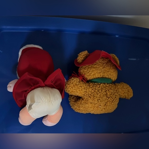 Vintage 1987 Muppets Christmas 🎄 Plush: Baby Miss Piggy & Baby Fozzie - Picture 2 of 3